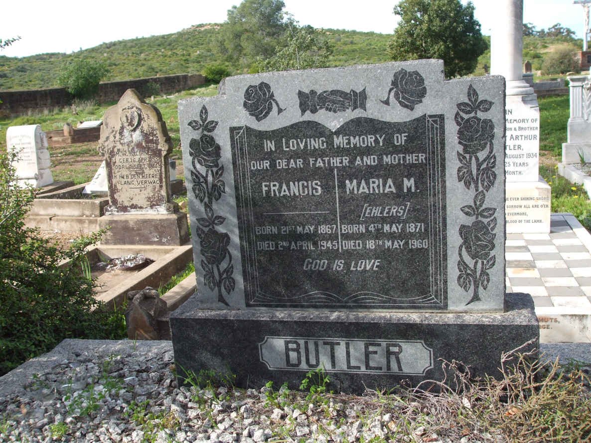 BUTLER Francis 1867-1945 &amp; Maria M. EHLERS 1871-1960