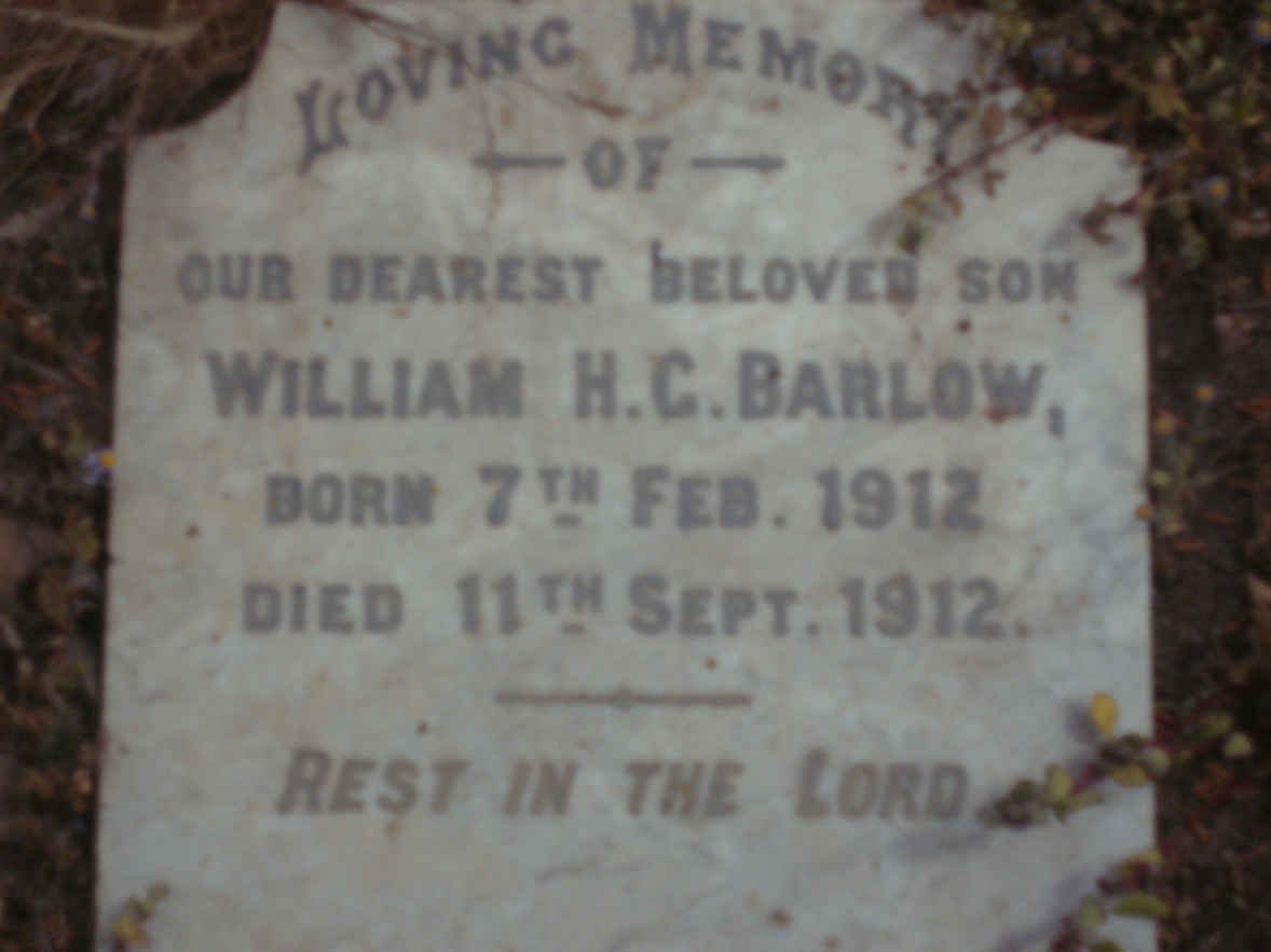 BARLOW William H.C. 1912-1912