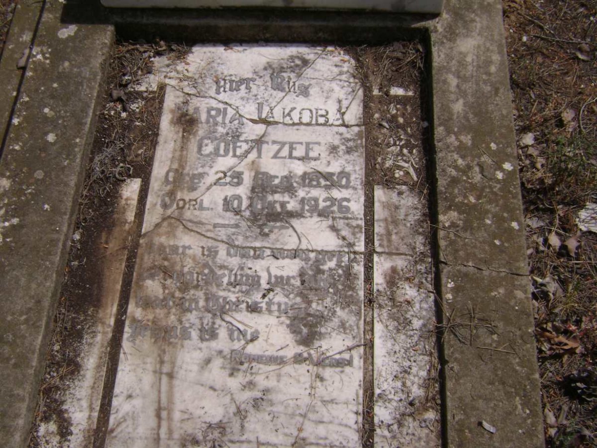 COETZEE Maria Jakoba 18?36-1926