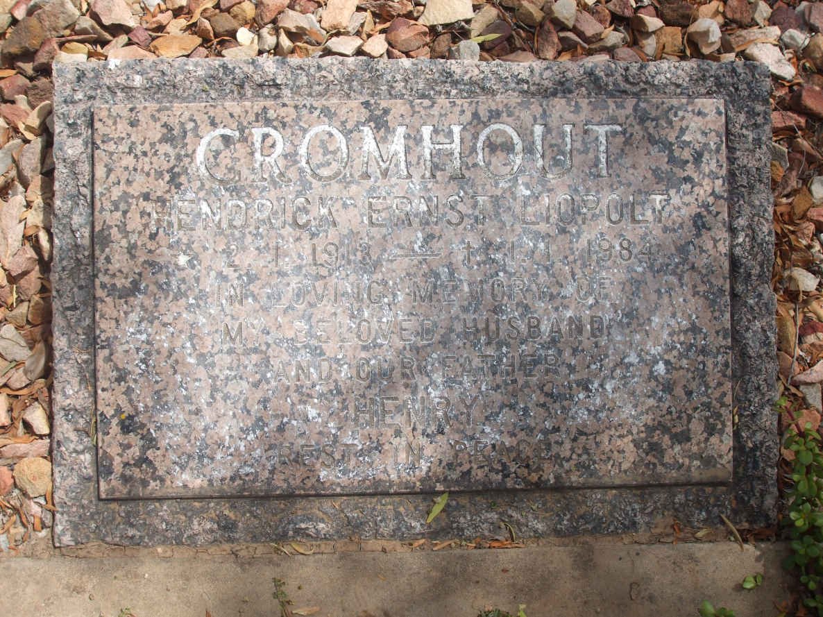 CROMHOUT Hendrick Ernst Liopolt 1913-1984
