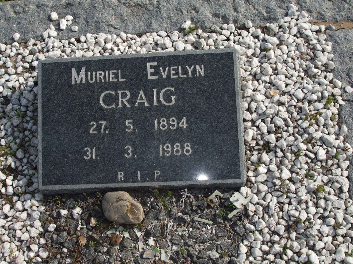 CRAIG Muriel Evelyn 1894-1988