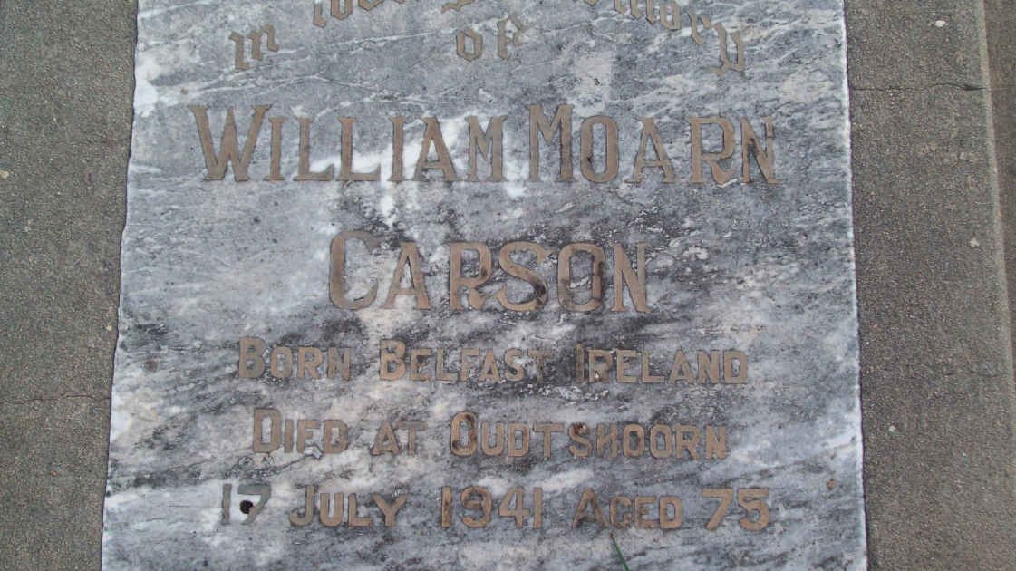 CARSON William Moarn  -1941 