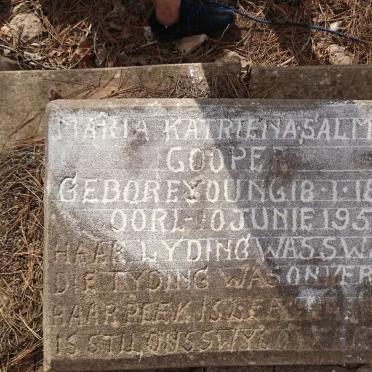 COOPER Maria Katriena Salmiena nee YOUNG 1877-1954