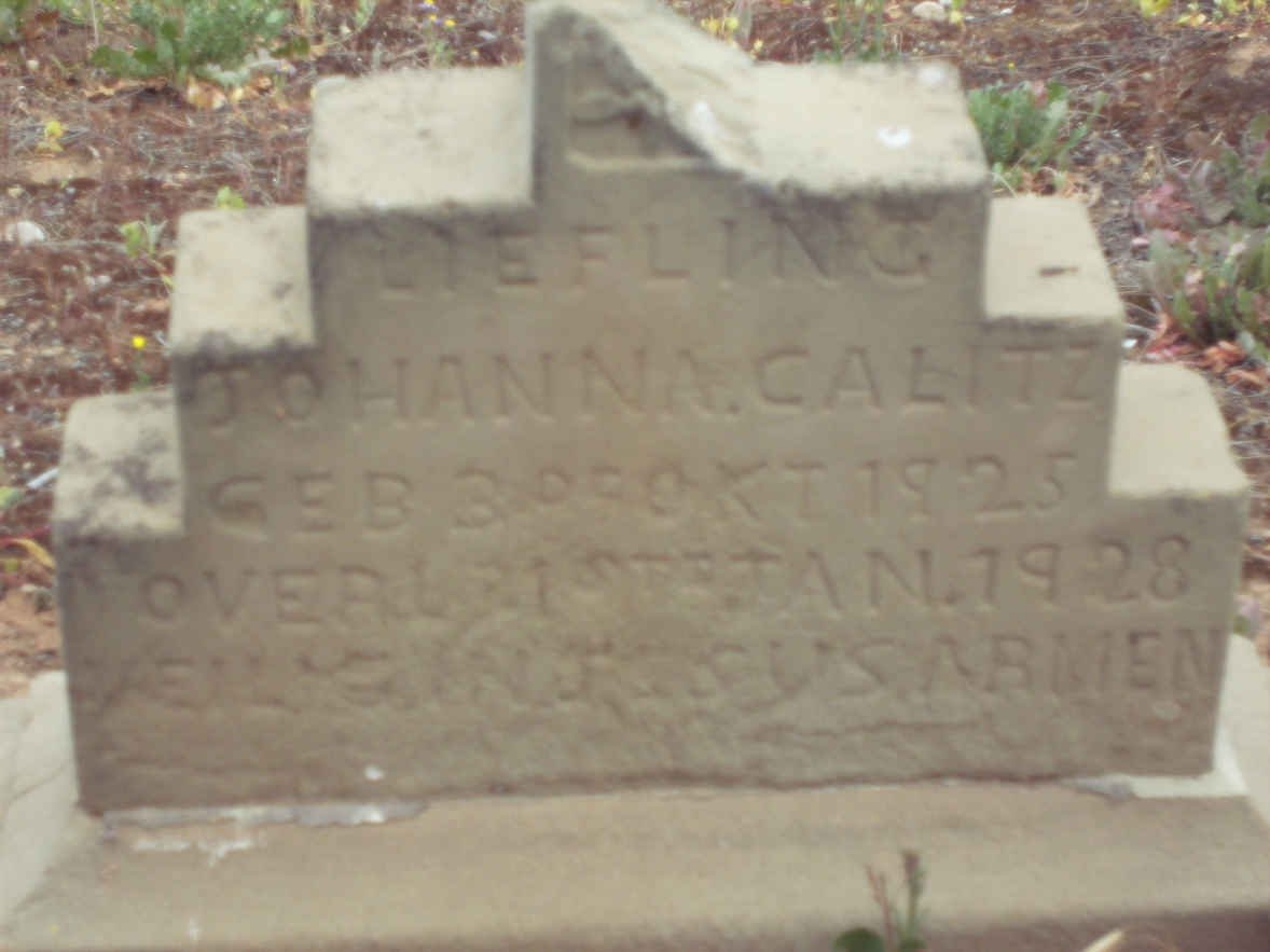 CALITZ Johanna 1925-1928