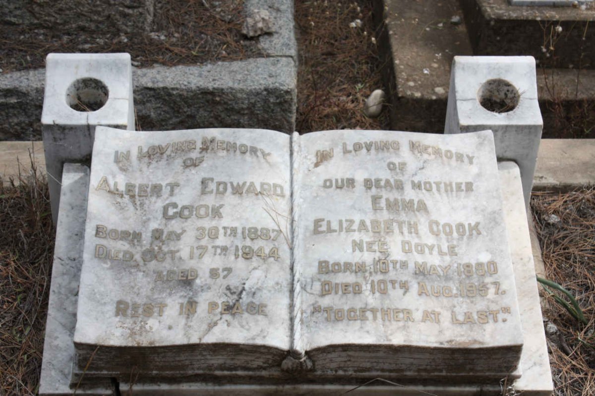 COOK Albert Edward 1887-1944 &amp; Emma Elizabeth DOYLE 1890-1957