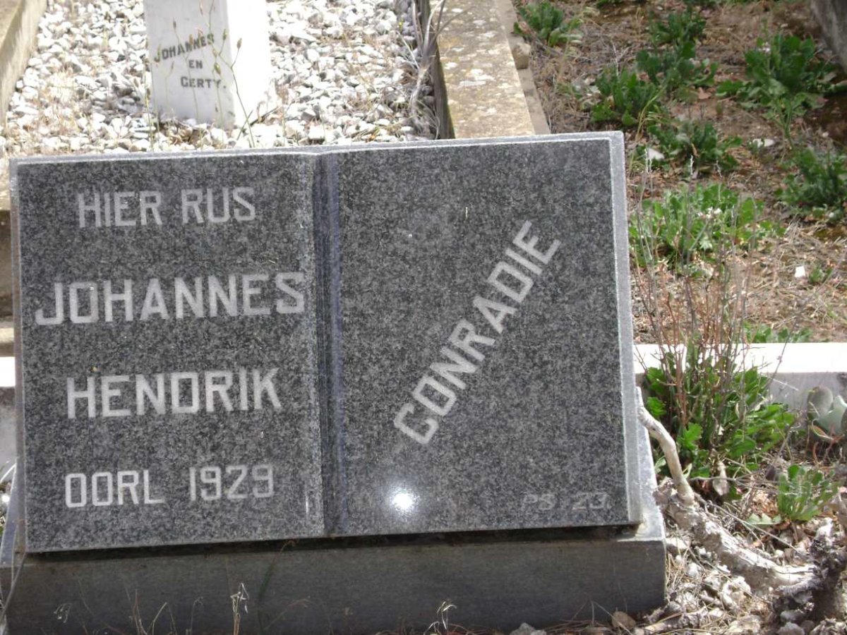 CONRADIE Johannes Hendrik -1929