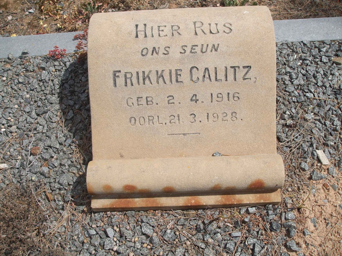 CALITZ Frikkie 1916-1928