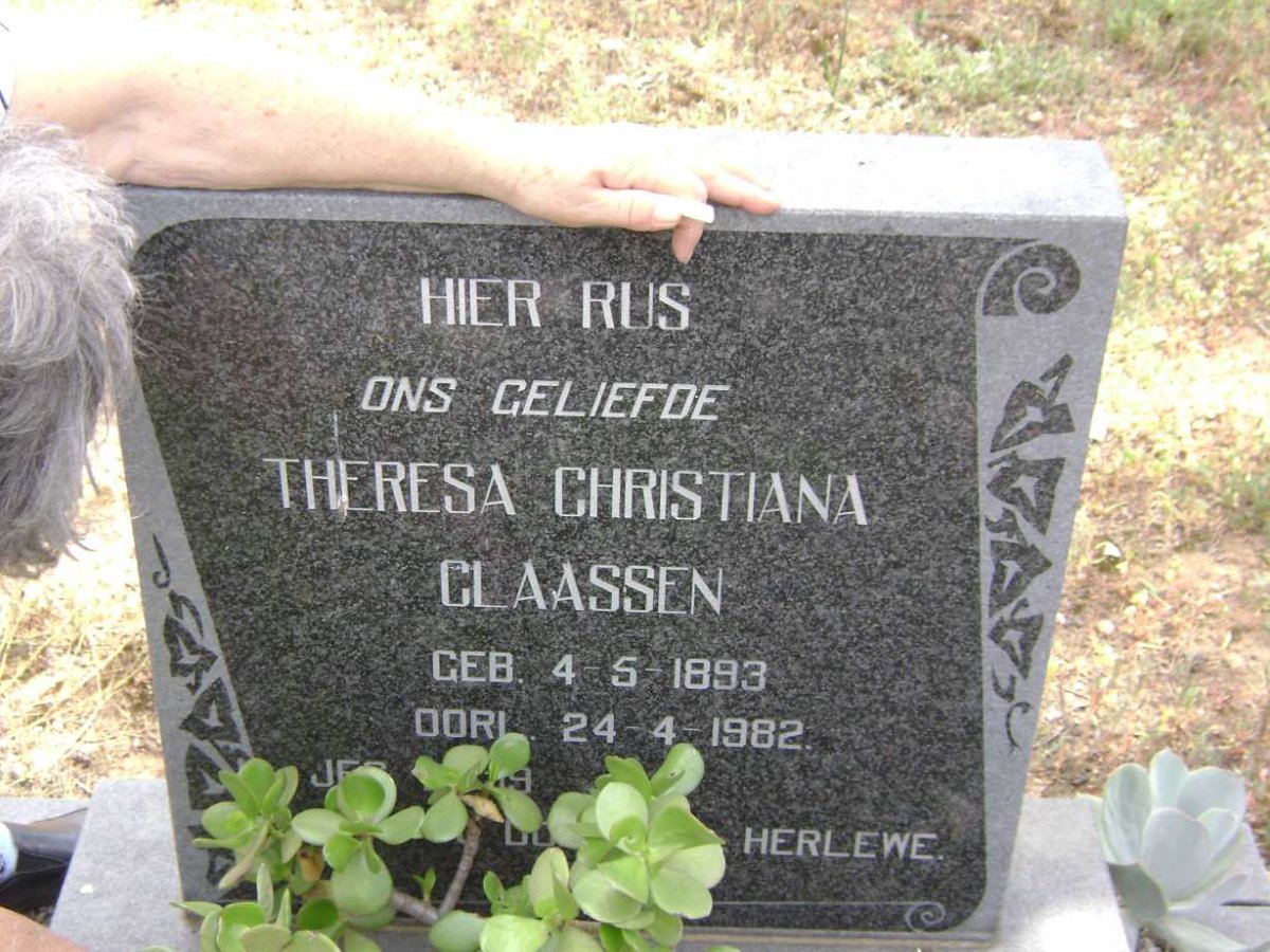 CLAASSEN Theresa Christiana 1893-1982