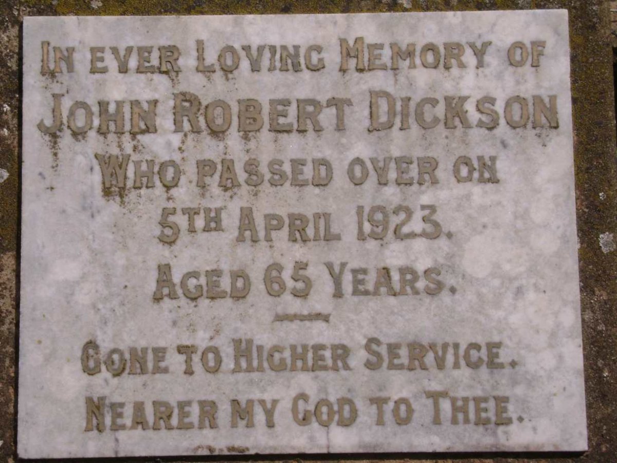 DICKSON John Robert -1923