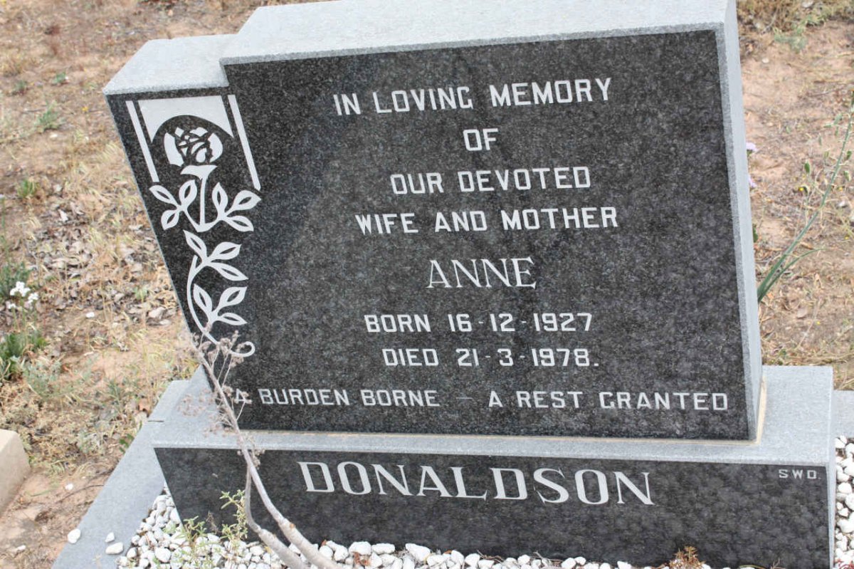 DONALDSON Anne 1927-1978
