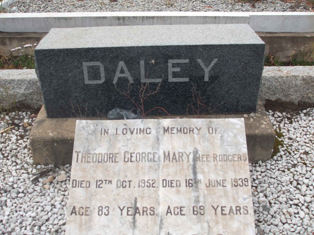 DALEY Theodore George -1952 &amp; Mary RODGERS -1939