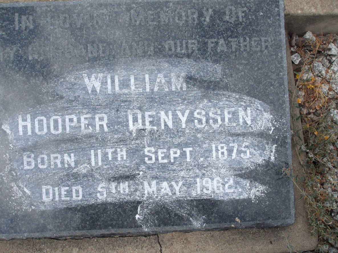 DENYSSEN William Hooper 1875-1962