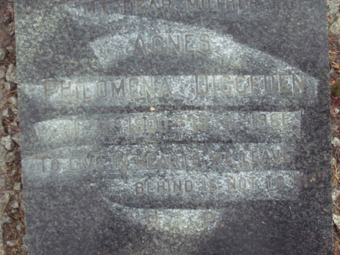 DIGGEDEN Agnes Philomena 1900-1961