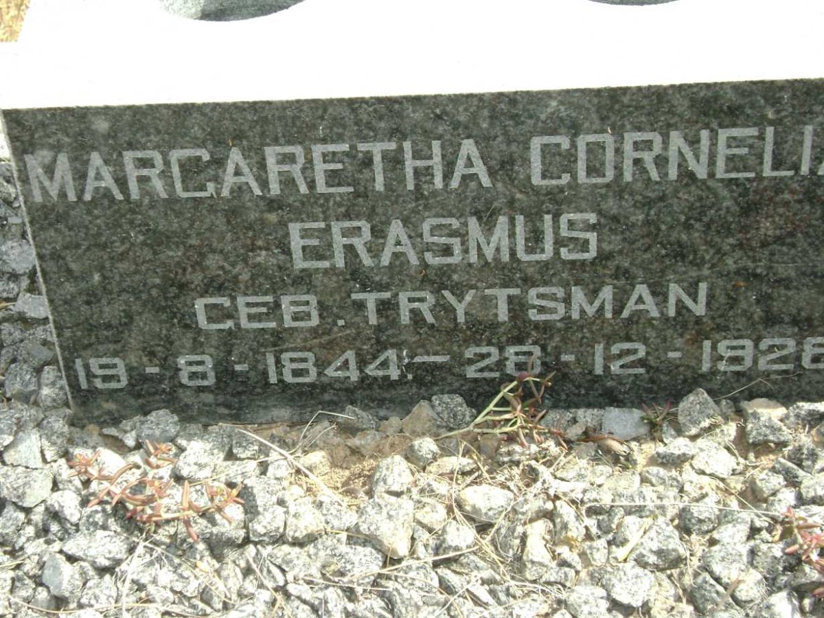 ERASMUS Margaretha Cornelia nee TRYTSMAN 1844-1928