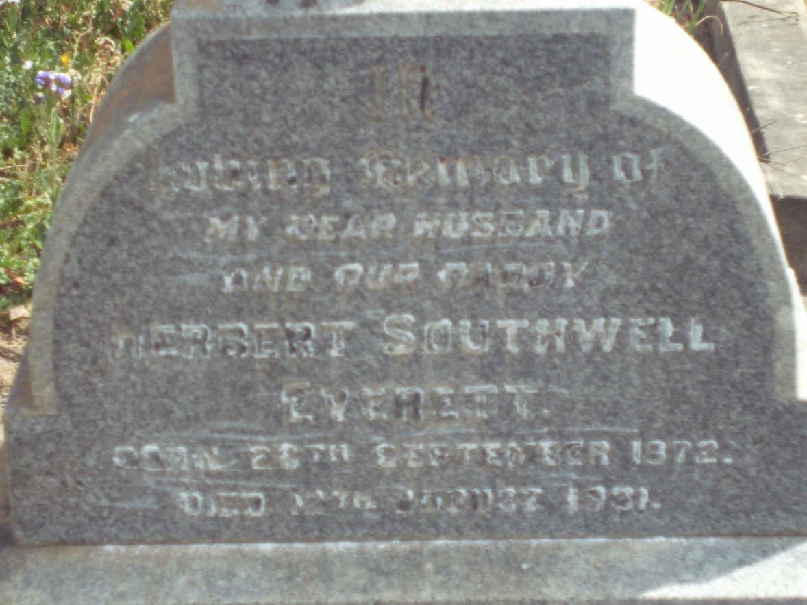 EVERETT Herbert Southwell 1872-1931