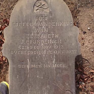 GRUNDLINGH Elizabeth J. 1912-1927