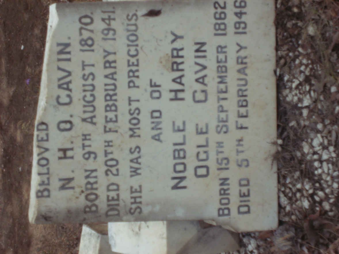 GAVIN Noble Harry Ogle 1862-1946 &amp; Annie Edith 1870-1941