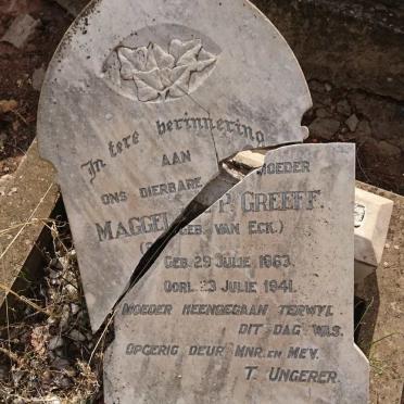 GREEFF Maggel P. nee VAN ECK 1863-1941