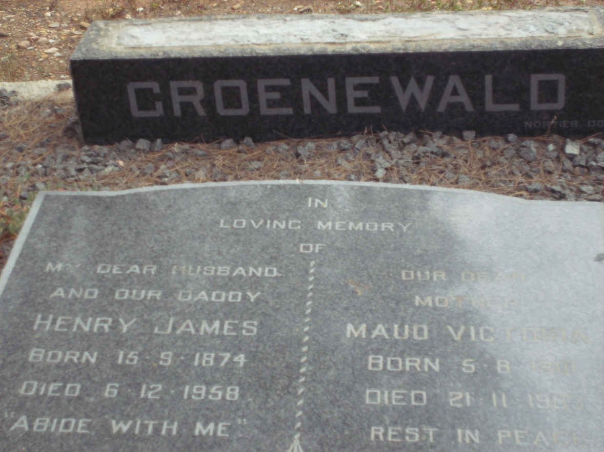 GROENEWALD Henry James 1874-1958 &amp; Maud Victoria 1901-1983