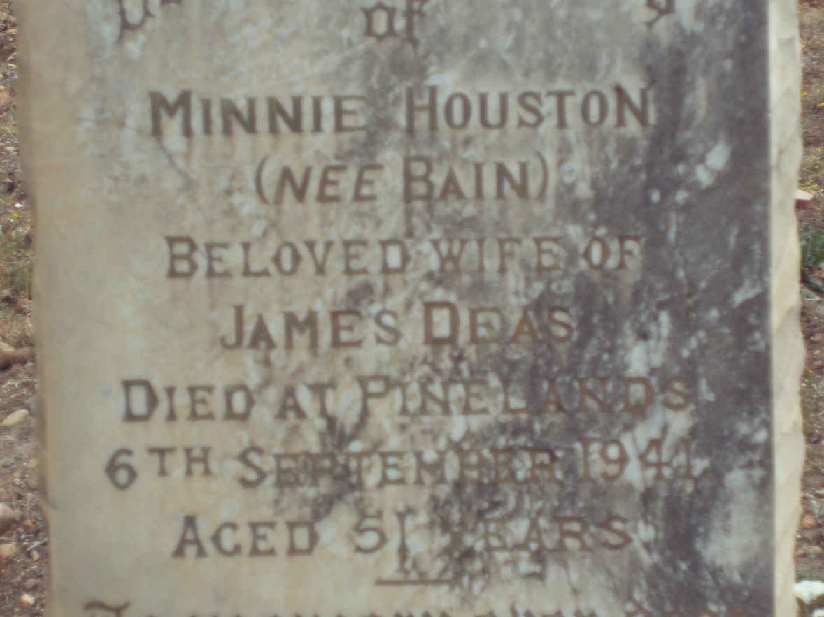 HOUSTON Minnie nee BAIN -1941
