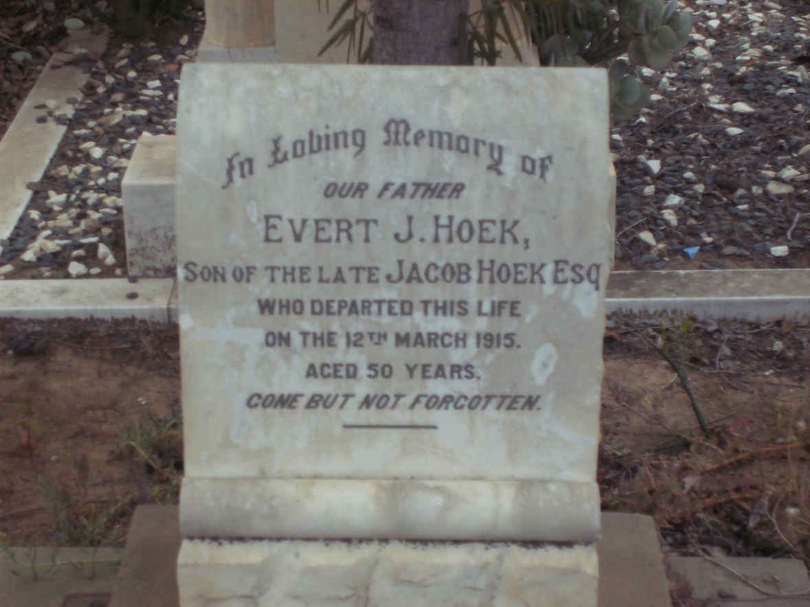 HOEK Evert J. -1915