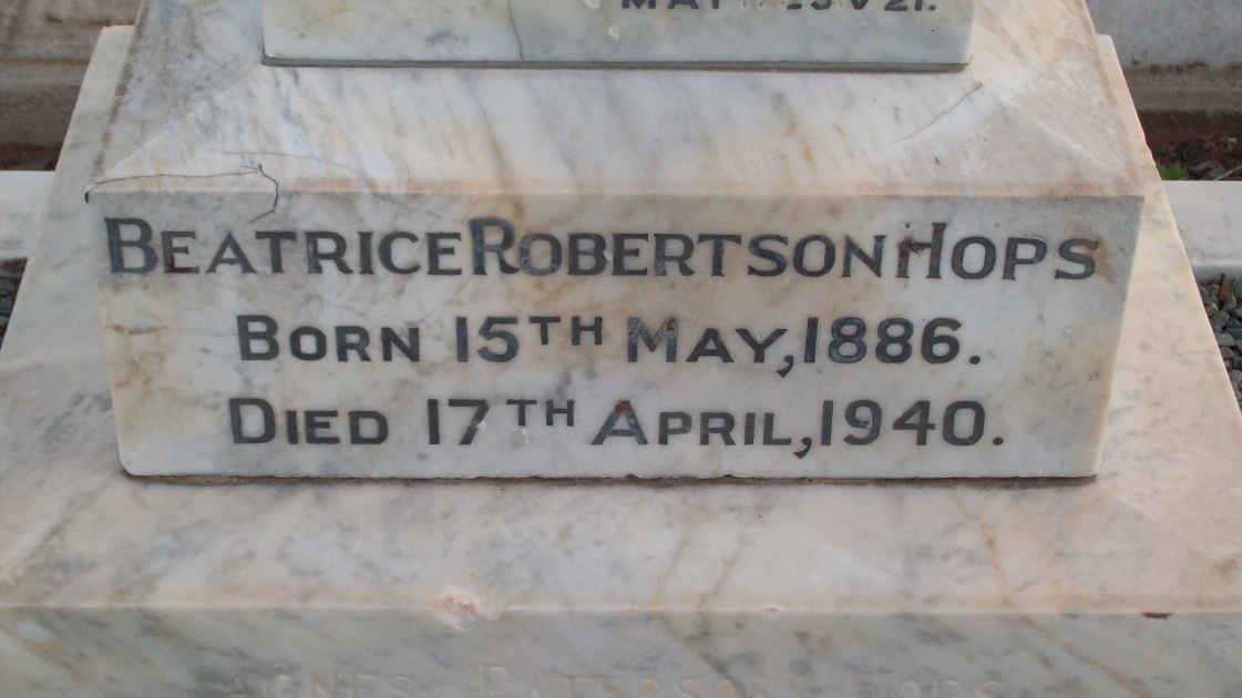 HOPS Beatrice Robertson 1886-1940