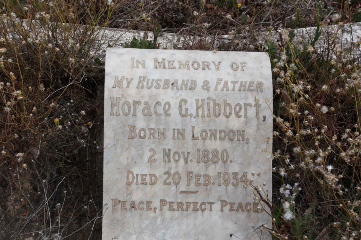 HIBBERT Horace G. 1880-1934