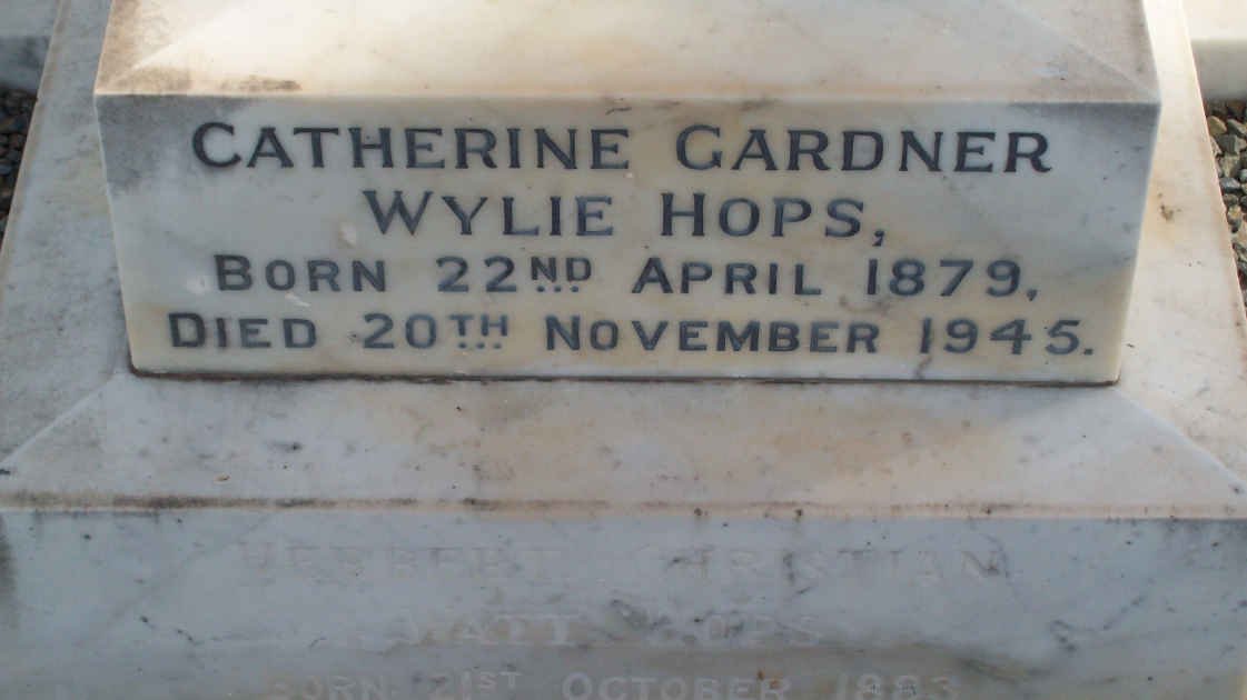 HOPS Catherine Gardner Wylie 1879-1945