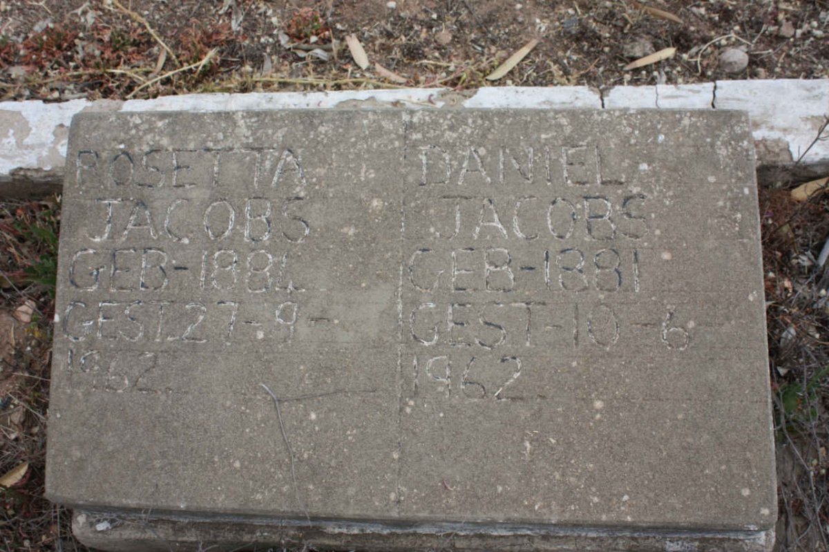 JACOBS Daniel 1881-1962 &amp; Rosetta 1884-1962