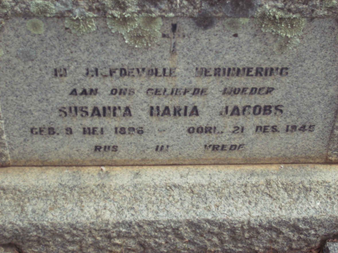 JACOBS Susanna Maria 1896-1945