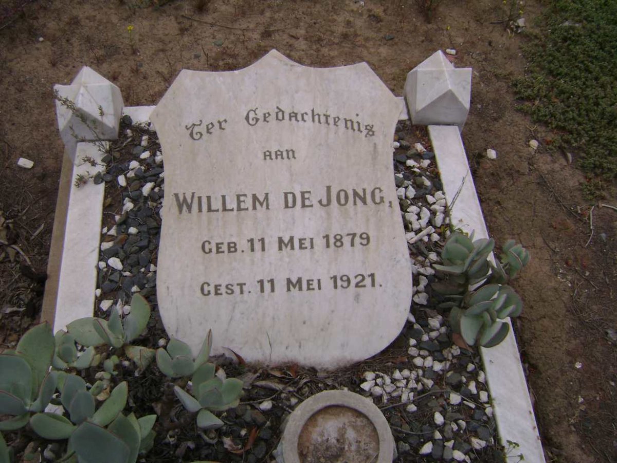 JONG Willem, de 1879-1921