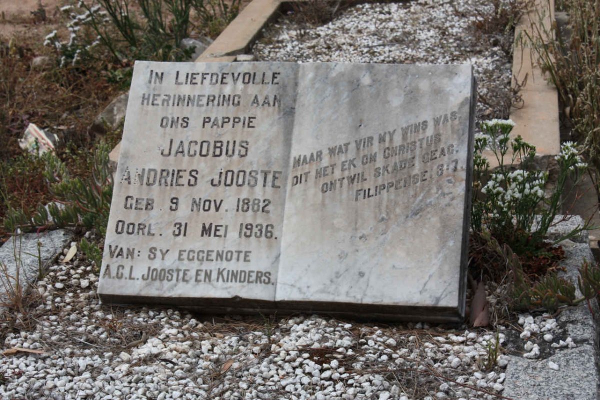 JOOSTE Jacobus Andries 1882-1936