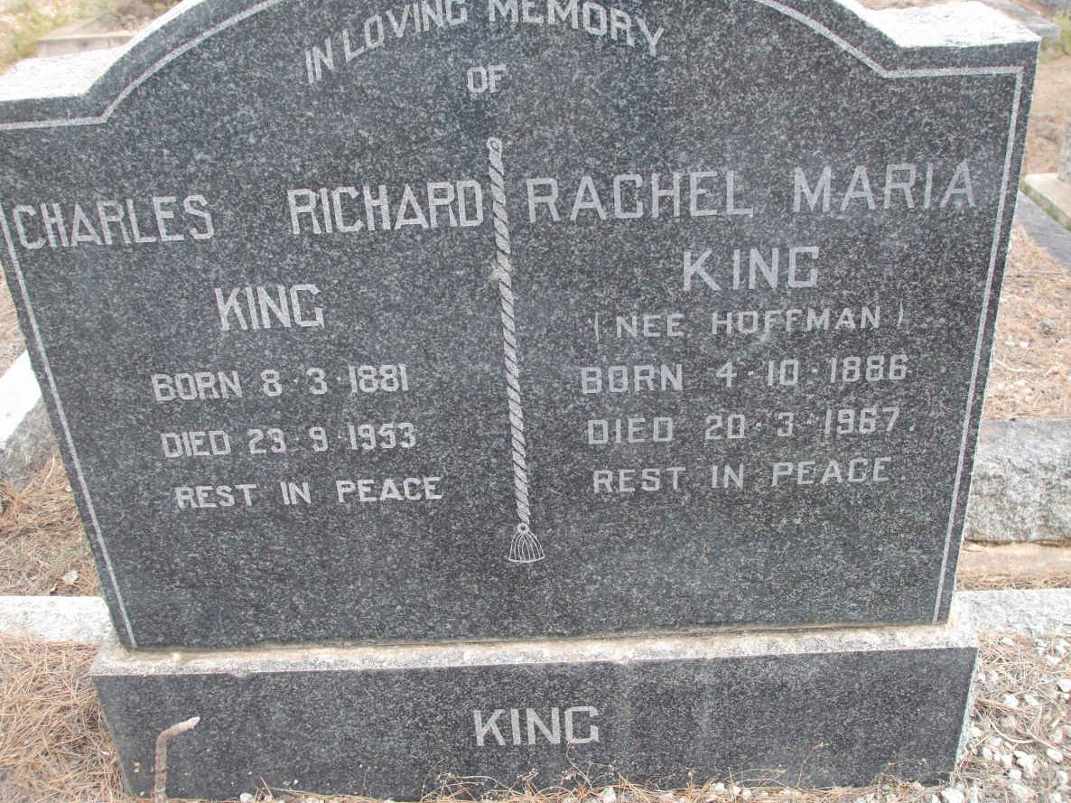 KING Charles Richard 1881-1953 &amp; KING Rachel Maria HOFFMAN 1886-1967