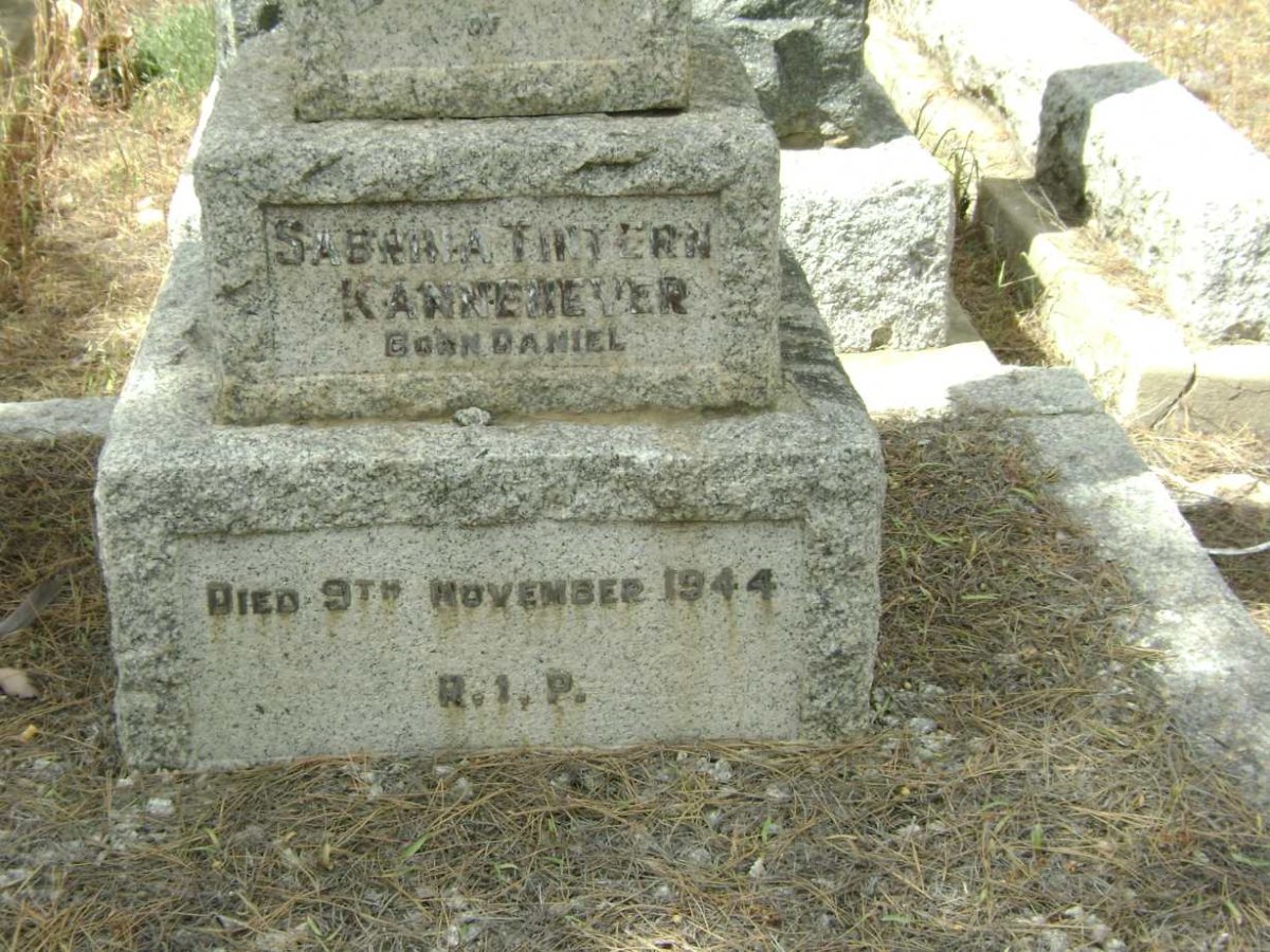 KANNEMEYER Sabrina Tintern nee DANIEL -1944