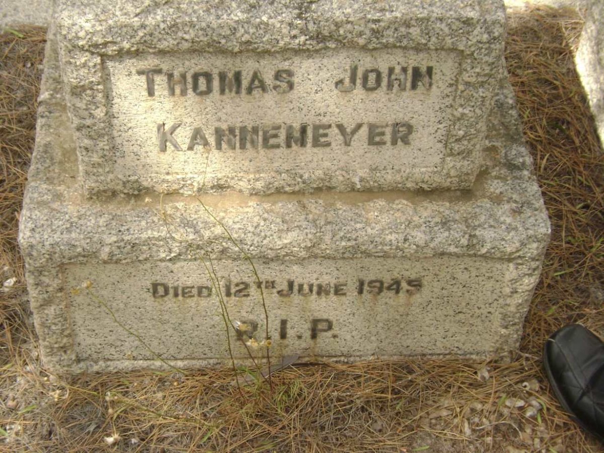 KANNEMEYER Thomas John -1949