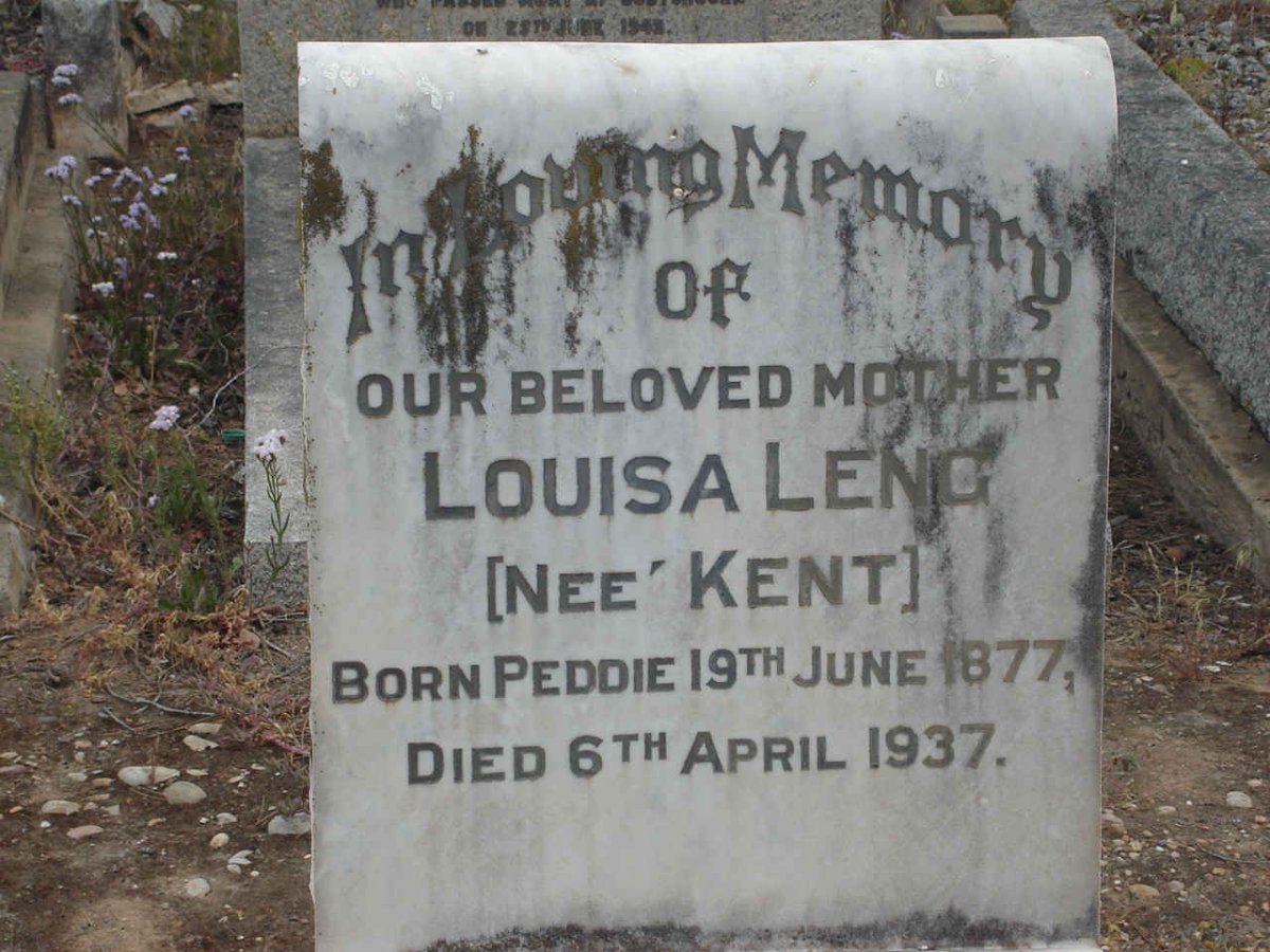 LENG Louisa nee KENT 1877-1937