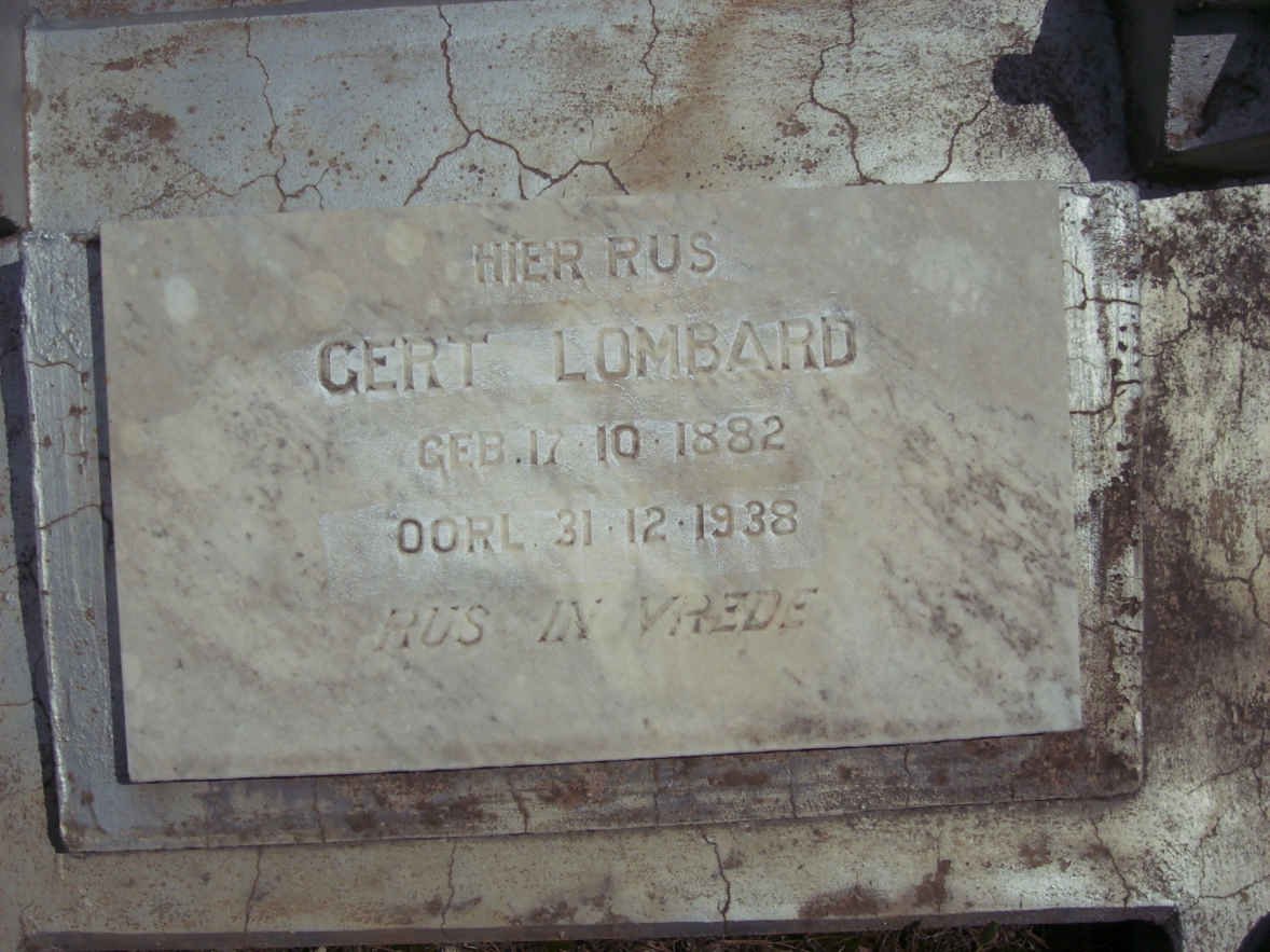LOMBARD Gert 1882-1938