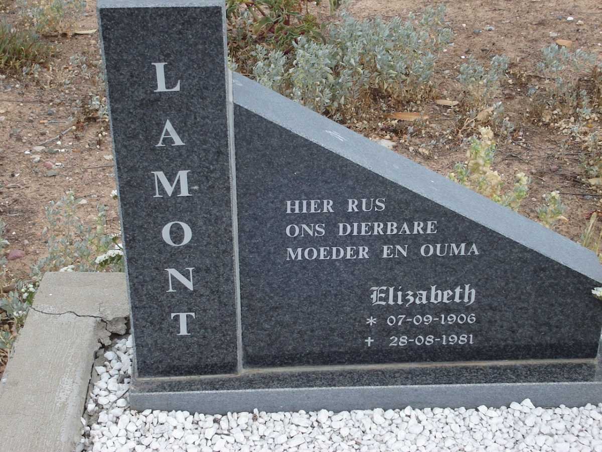 LAMONT Elizabeth 1906-1981