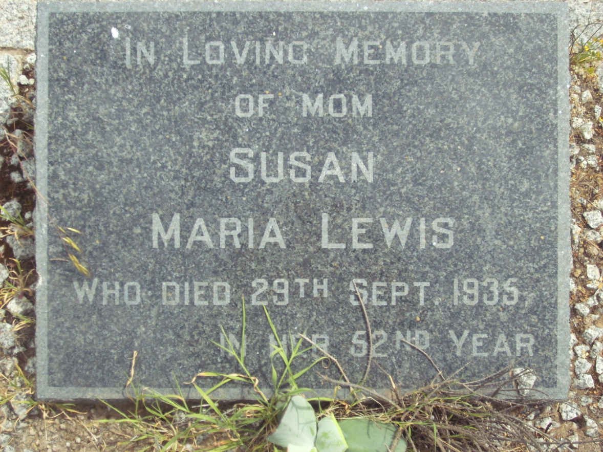 LEWIS Susan Maria -1935