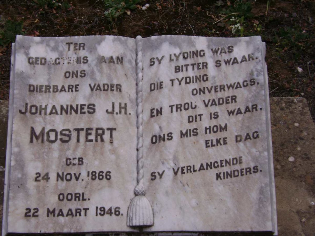 MOSTERT Johannes J.H. 1866-1946