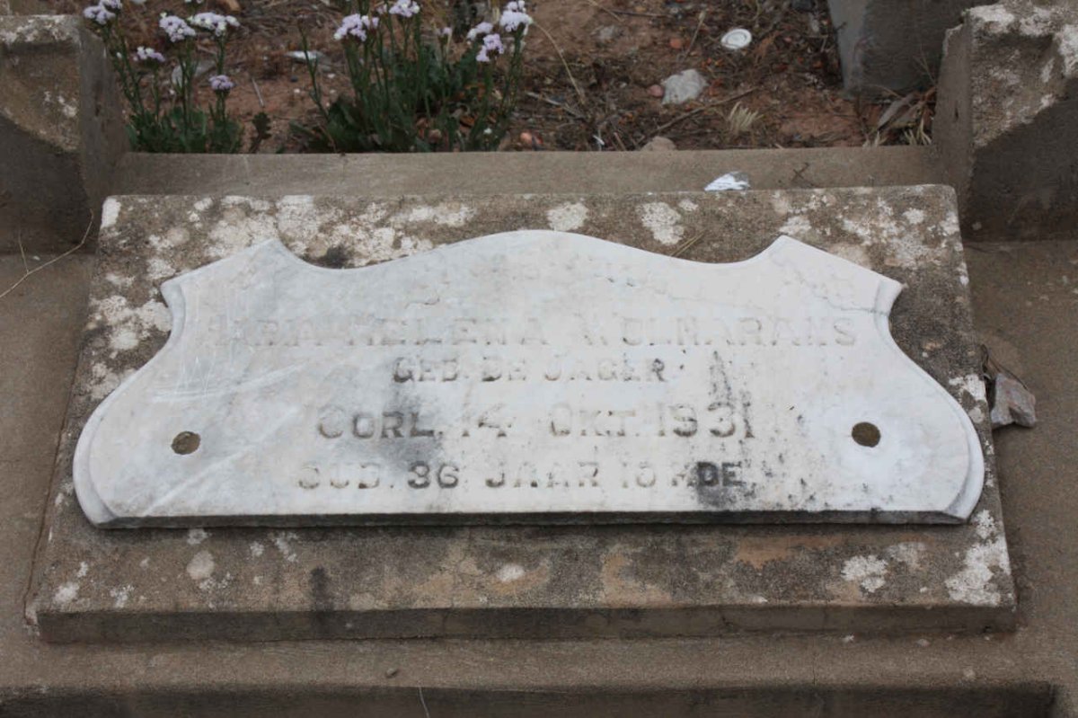 MARAIS Maria Helena nee DE JAGER -1931