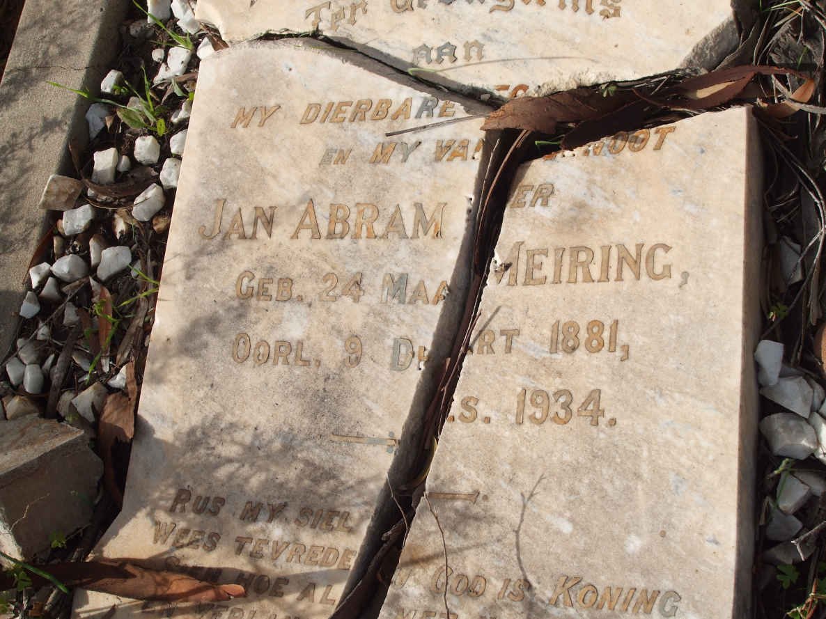 MEIRING Jan Abram 1881-1934