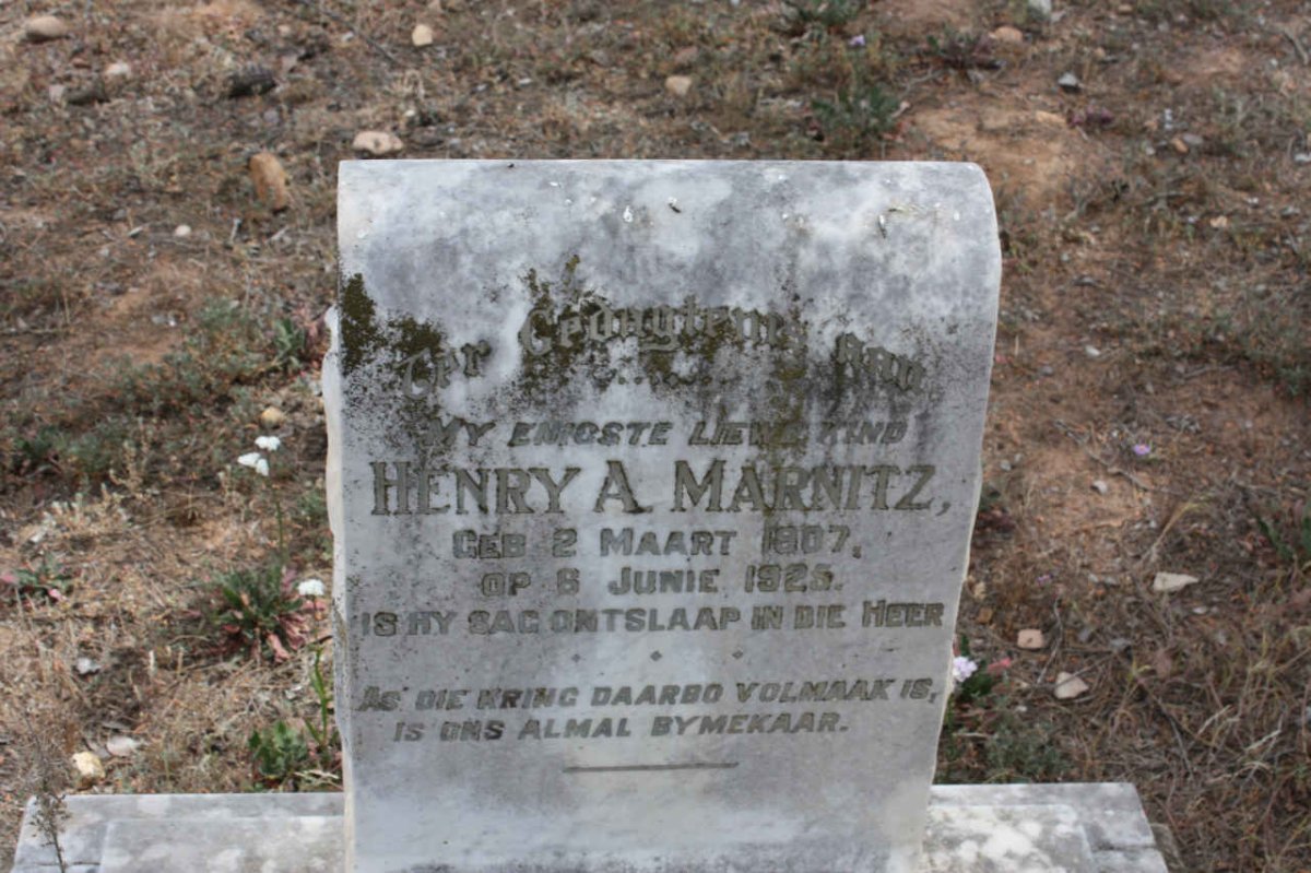 MARNITZ Henry A. 1907-1925