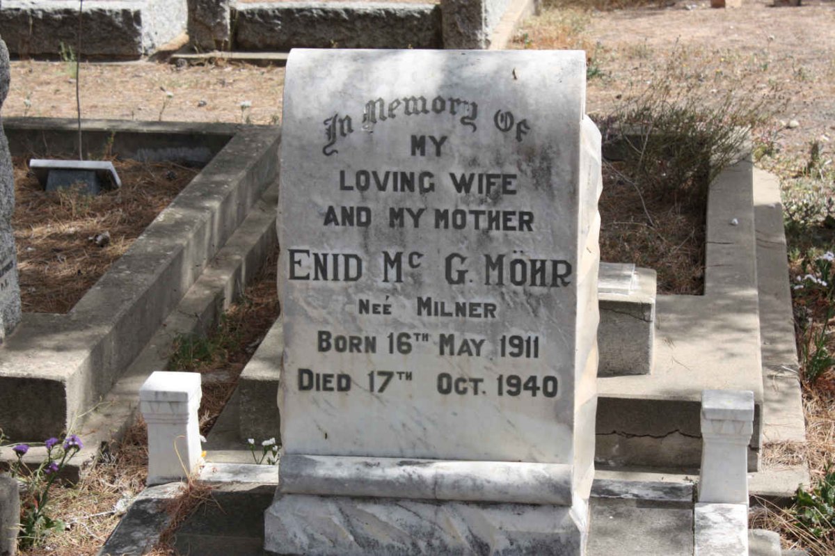 MÖHR Enid Mc G. nee MILNER 1911-1940