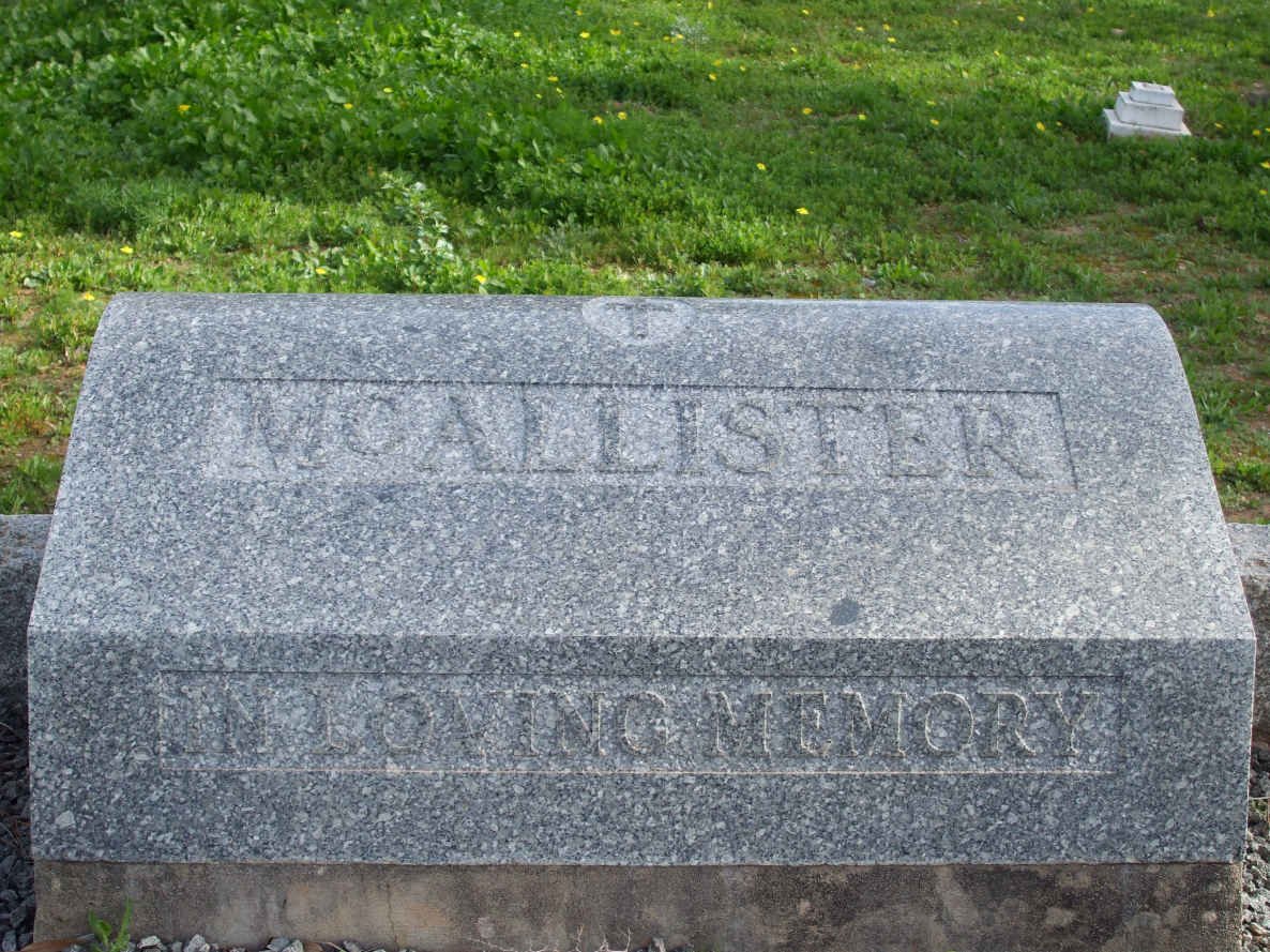 McALLISTER  Patrick -1970 &amp; Mary  -1946 