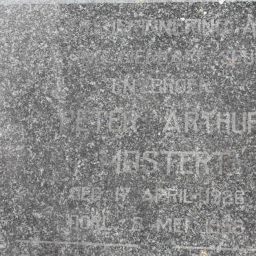 MOSTERT Peter Arthur 1926-1958