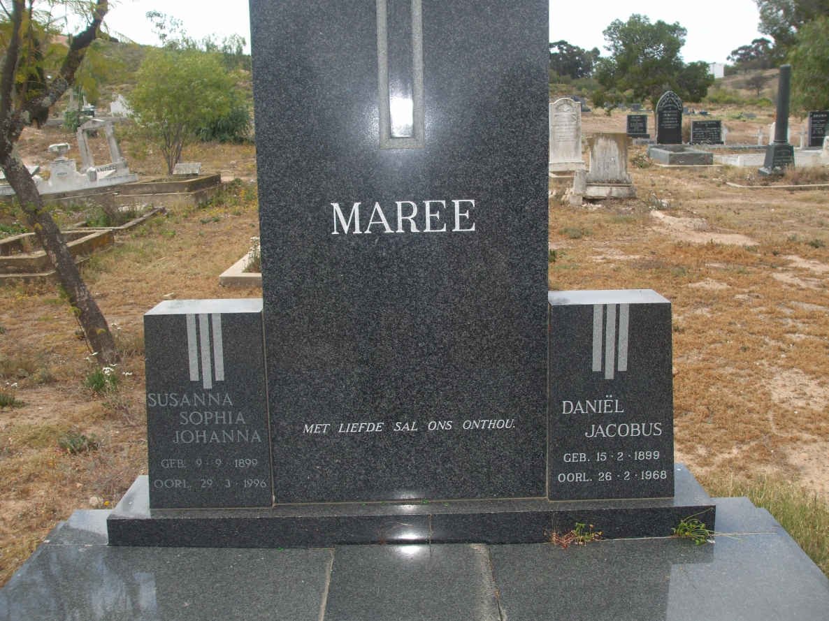 MAREE Daniel Jacobus 1899-1968 &amp; Susanna Sophia Johanna 1899-1996
