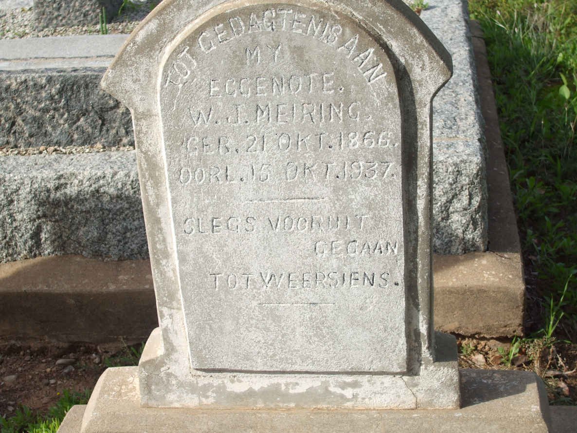 MEIRING W.J. 1866-1937