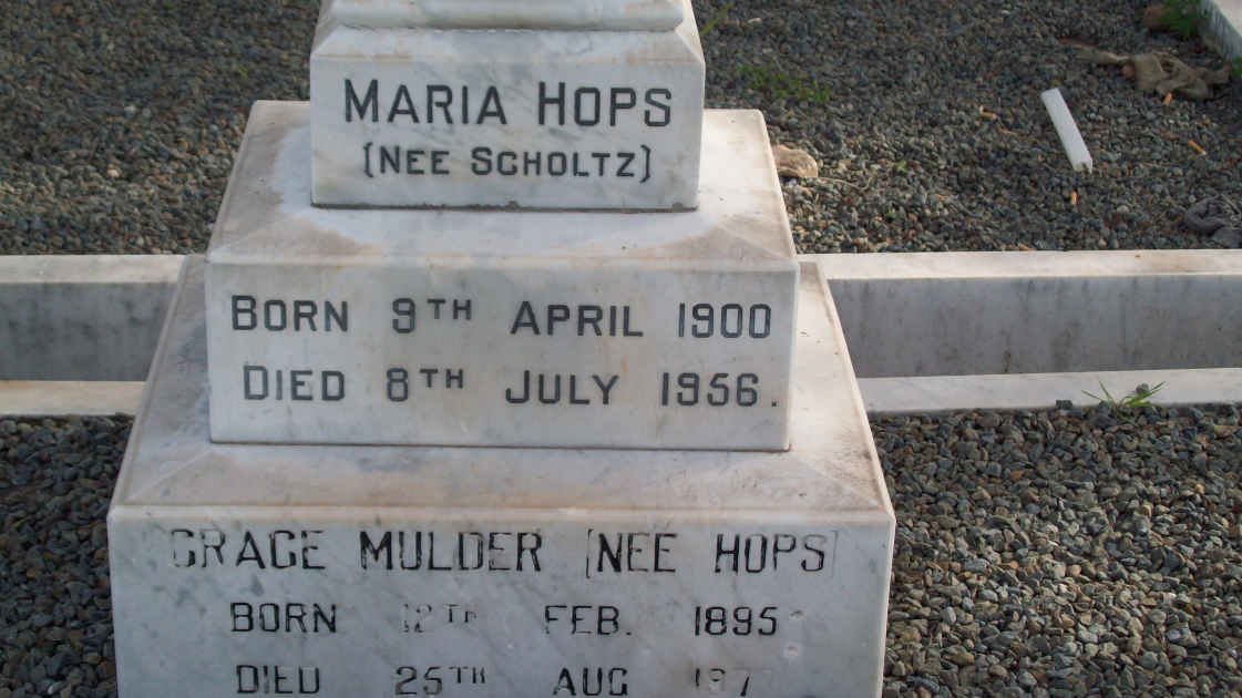 MULDER Grace nee HOPS 1895-197? :: HOPS Maria nee SCHOLTZ 1900-1956