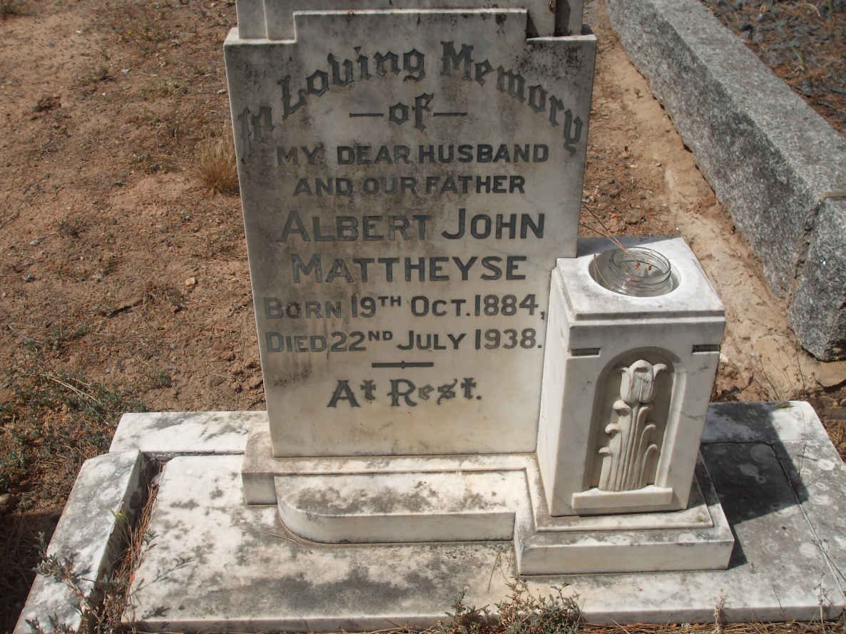 MATTHEYSE Albert John 1884-1938